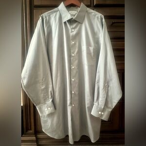 Van Heusen Big/Tall Men’s Long Sleeve Button Up Shirt - Gray - Size 35/36
